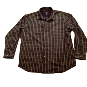 Van Heusen black checked shirt for men Size XL